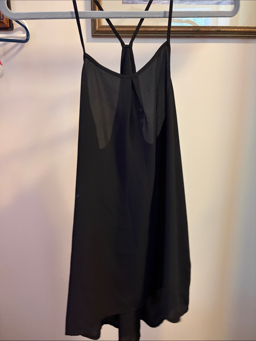 Black Sheer-Strap Top